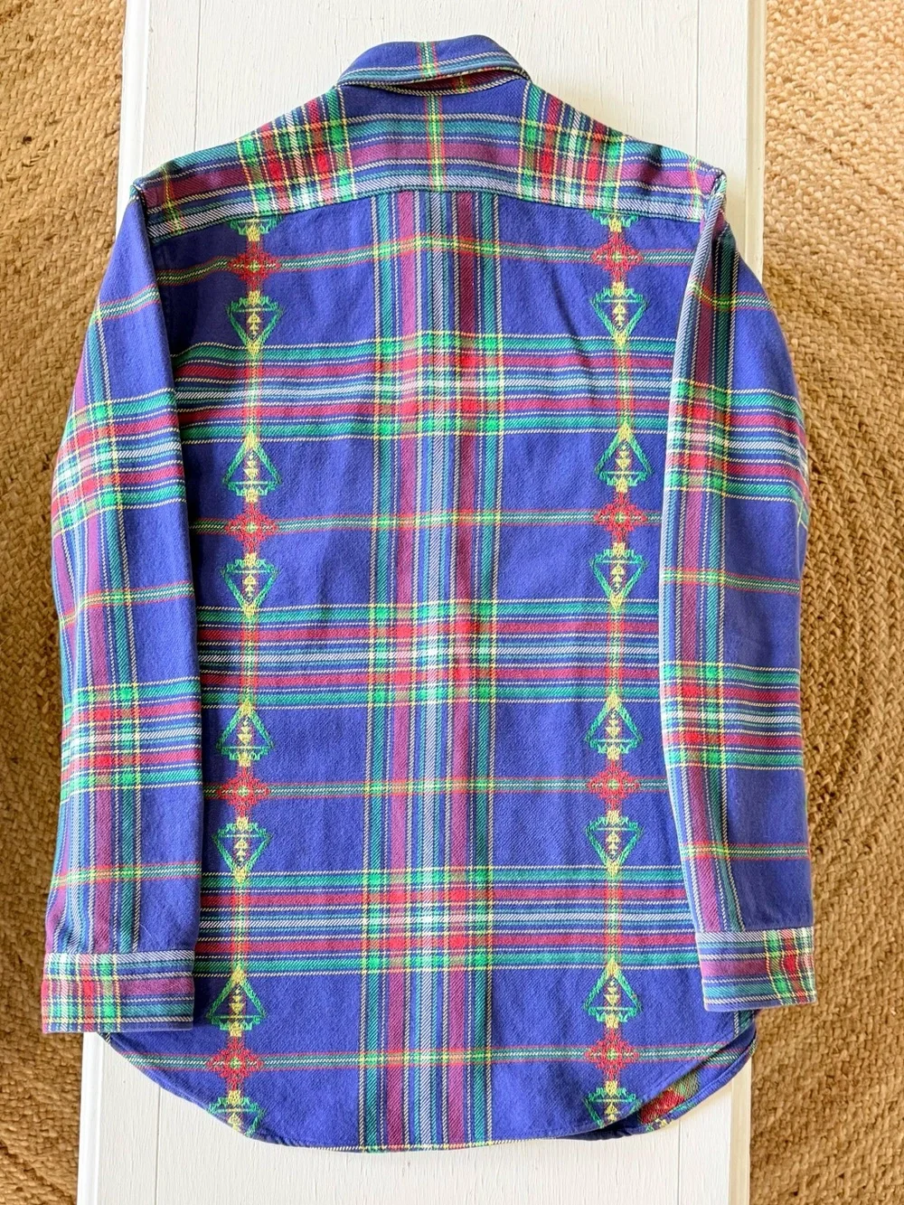 🔥 Vintage Polo Ralph Lauren Aztec Print Button Down Shirt - XL 🔥